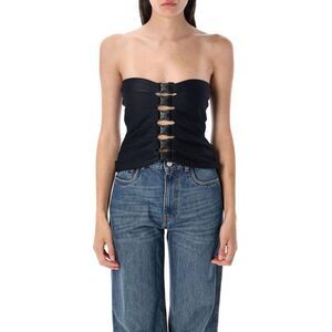 COPERNI Buckle Detail Strapless Top Women BLACK T-Shirts & Tops